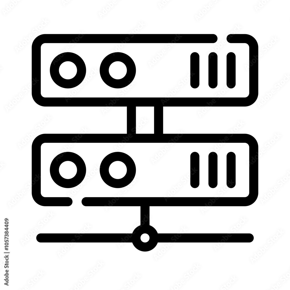 Icon Data Server With Style Outline Icon Data Server With Style Outline