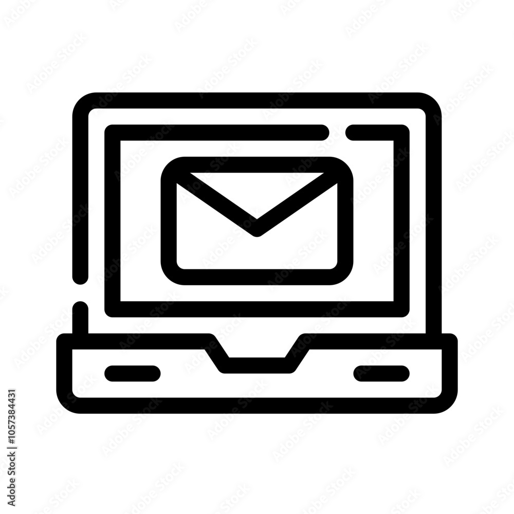 Icon Send Email With Style Outline Icon Send Email With Style Outline