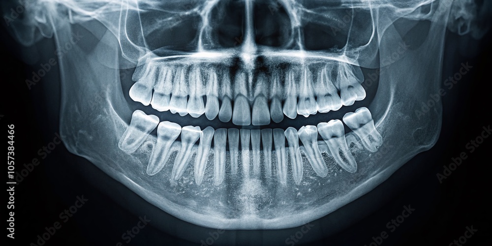 Minimalist Jaw X-Ray Art for Medical and Educational Use Minimalist Jaw X-Ray Art for Medical and Educational Use