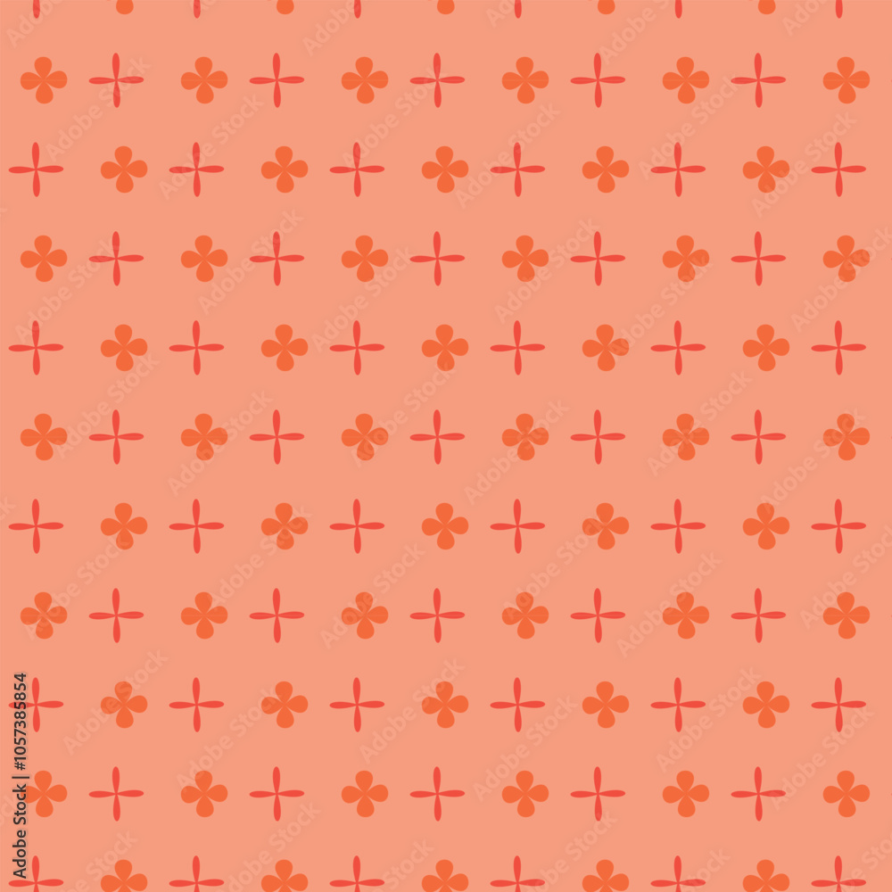 Fototapeta premium Seamless repeating pattern of small flowers on a pastel background.