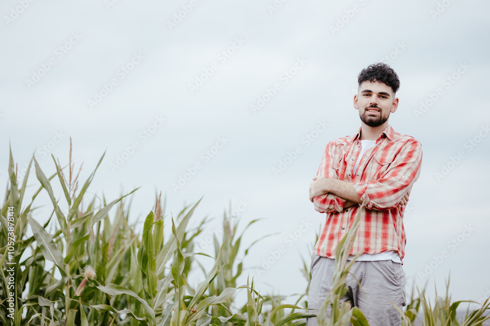 Young Man in Cornfield Young Man in Cornfield