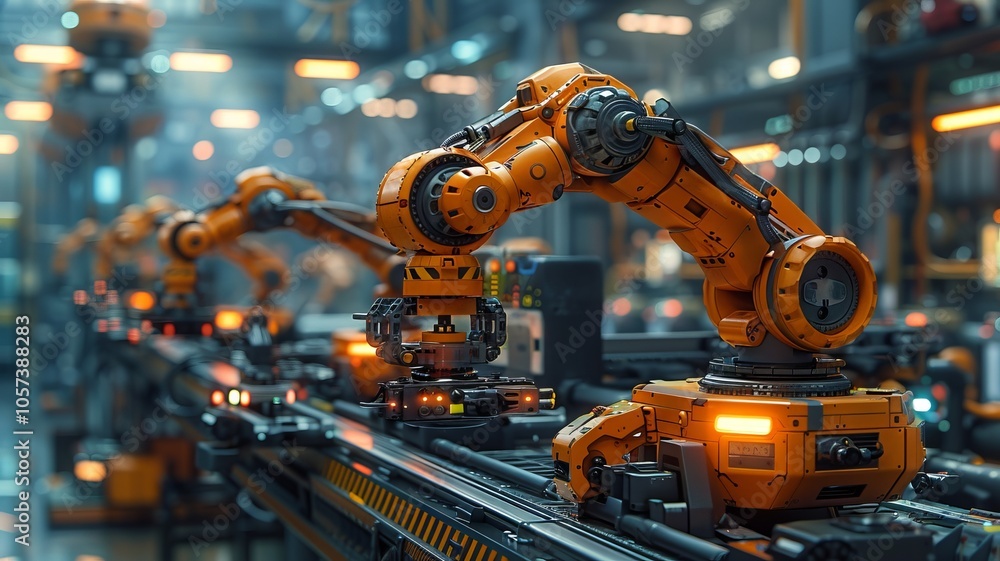 Industrial Robots on Assembly Line: Automation in Manufacturing Industrial Robots on Assembly Line: Automation in Manufacturing