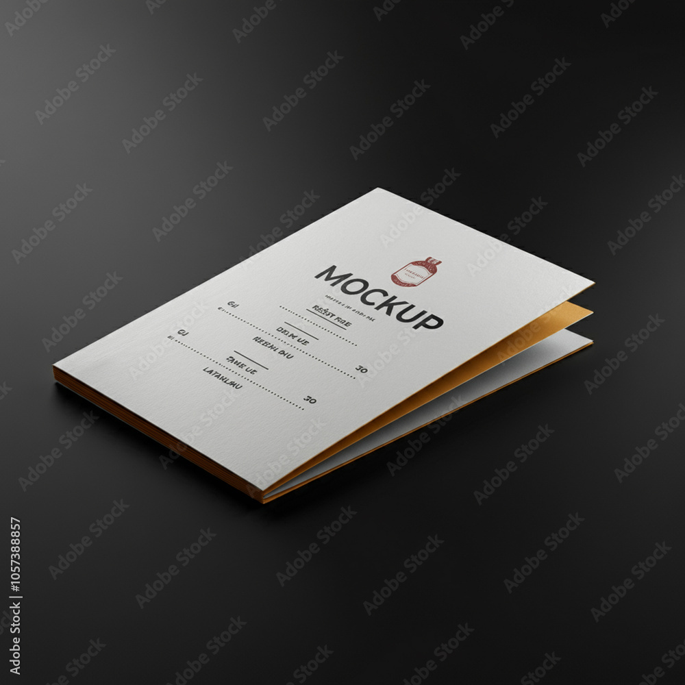 Blank menu mockup to add your design Blank menu mockup to add your design