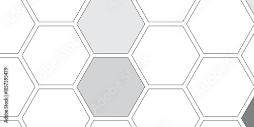 Vector geometric seamless texture symbol. Hexagon, bees hive cells pattern. Bee honey shapes. Abstract pattern with hexagonal white and gray technology line paper background.   Stylish grid texture. 
