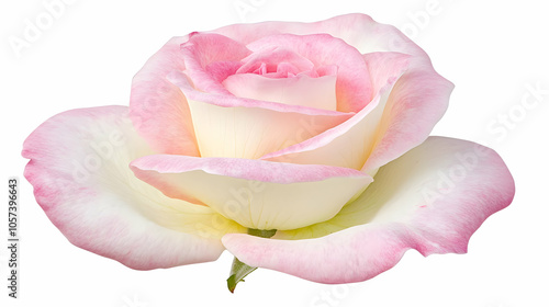 Wallpaper Mural A delicate pink and white rose with soft petals, symbolizing beauty and love. Torontodigital.ca