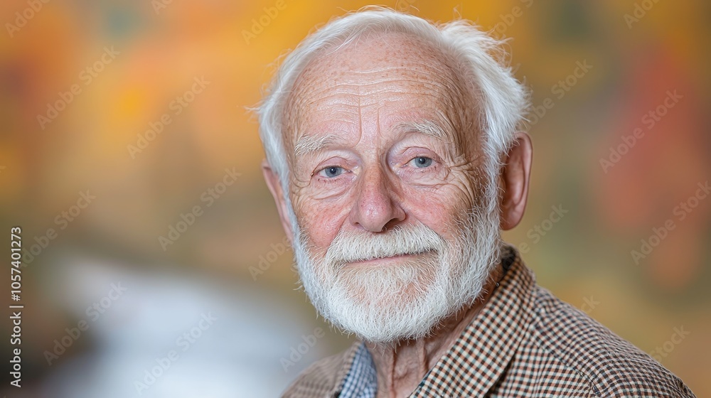 A reflective portrait of an elderly man capturing wisdom and experience in a vibrant natural setting A reflective portrait of an elderly man capturing wisdom and experience in a vibrant natural setting