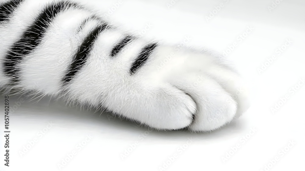 Close-Up of American Shorthair Cat Paw Stunning Detail of Fur and Contrasting Pads in Soft Light - Captivating Feline Texture for Pet Lovers and Stock Imagery Close-Up of American Shorthair Cat Paw Stunning Detail of Fur and Contrasting Pads in Soft Light - Captivating Feline Texture for Pet Lovers and Stock Imagery