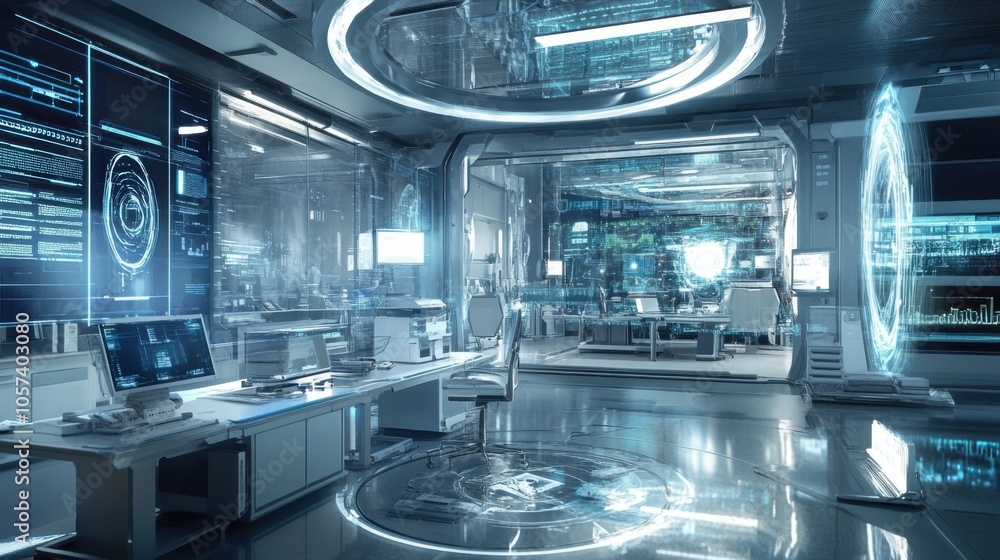A futuristic lab where scientists are developing next-generation A futuristic lab where scientists are developing next-generation