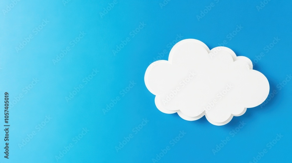 A simple white cloud on a vibrant blue background, creating a minimalist, serene atmosphere that evokes feelings of calm and openness. A simple white cloud on a vibrant blue background, creating a minimalist, serene atmosphere that evokes feelings of calm and openness.