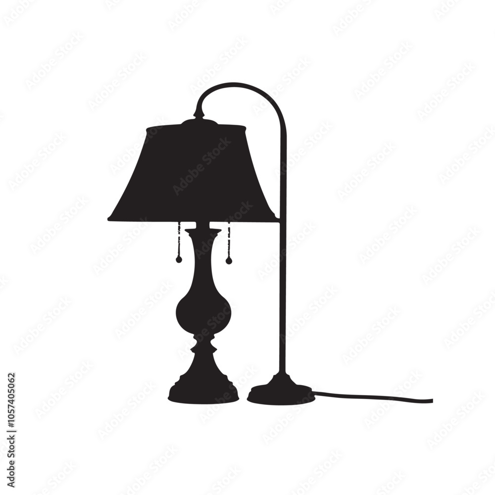 Obraz premium Classic Table Lamp Silhouette. 