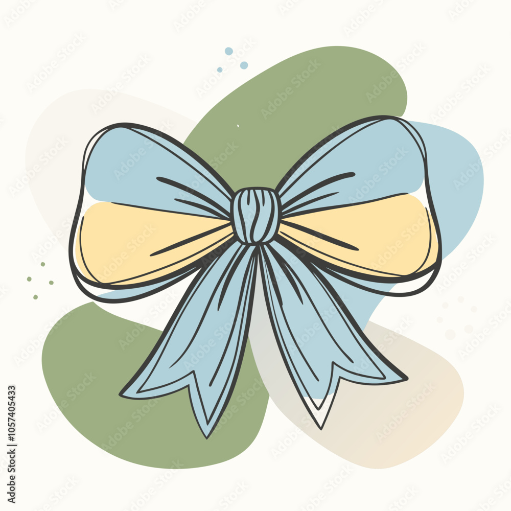 Fototapeta premium bow ribbon pattern repeating hand drawn seamless inspirational cute quote slogan typography. Vector illustration design for fashion, tee, t shirt, print, poster, graphic, background