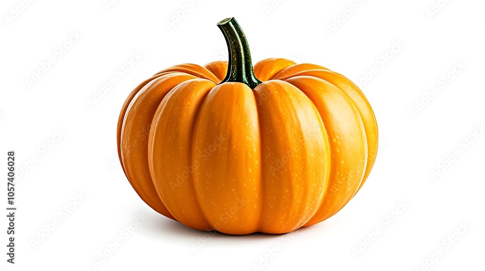 Isolated Pumpkin on White Background for Autumn Decor Isolated Pumpkin on White Background for Autumn Decor