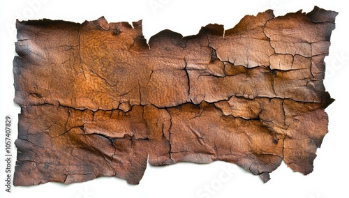 Burnt Paper Isolated on White Background