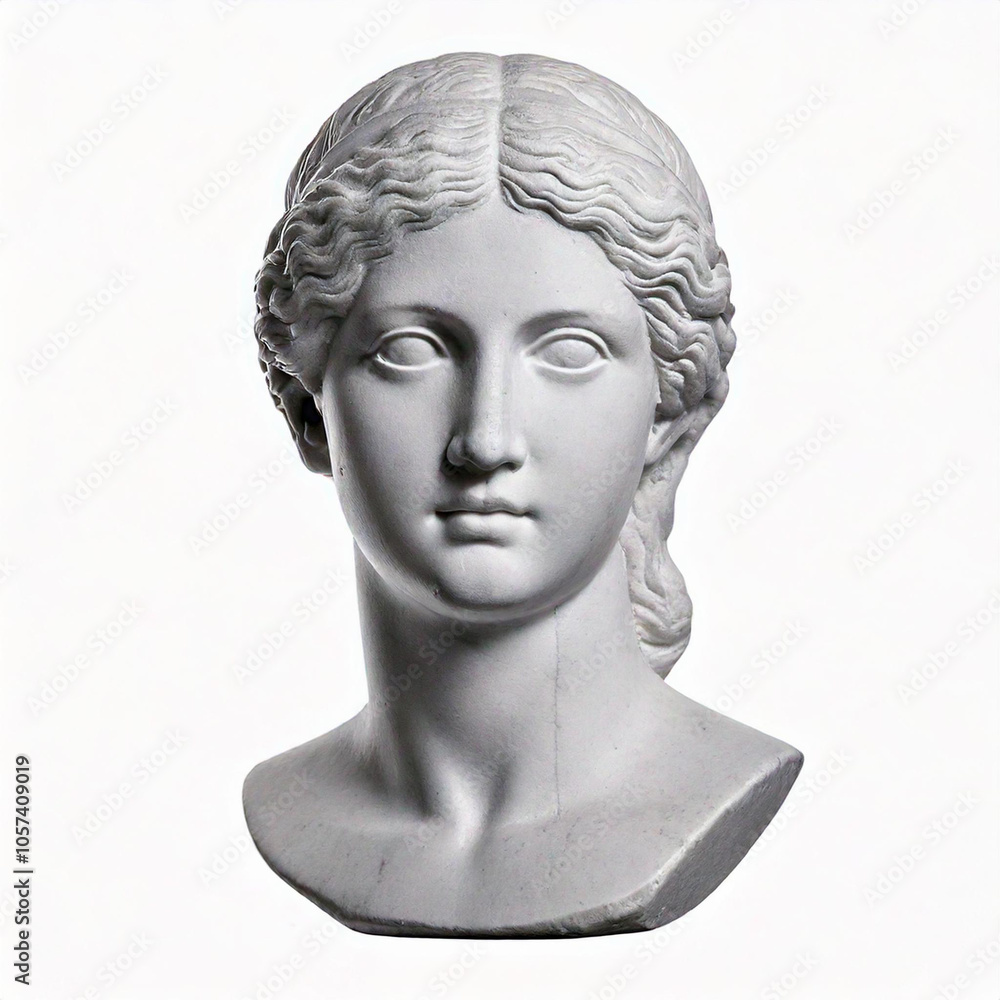 Head of a Greek isolated on white background studio shot Head of a Greek isolated on white background studio shot