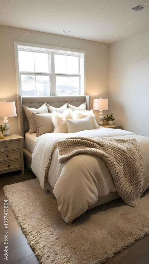 Fototapeta premium bedroom with bed