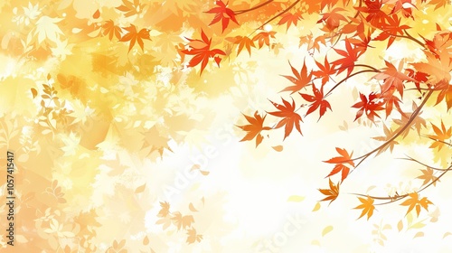 Wallpaper Mural Autumn and White Paper Background - a charming and seasonal visual. The combination of autumn elements on a white paper background creates a warm and nostalgic scene. It showcases the beauty of autumn Torontodigital.ca