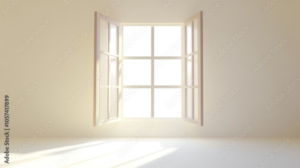 open window isolated white background open window isolated white background