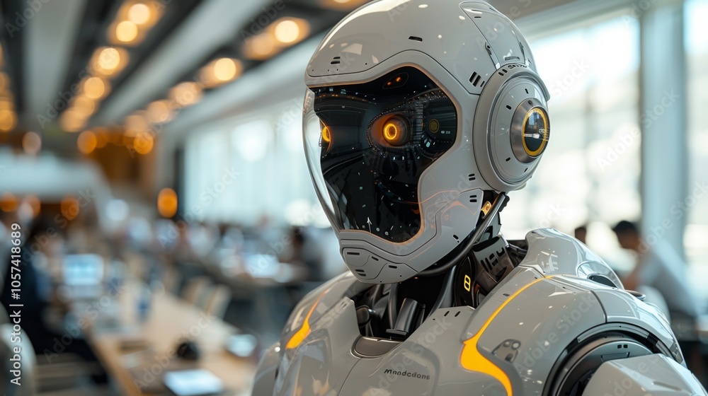 Fototapeta premium Futuristic Robot: A Glimpse into the Future of AI