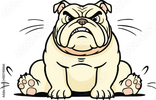 Chubby endearing cartoon bulldog vector design,  beige fat rich pug vector,  Dog Coloring Page for Kids, Cute Dog Vector, Dog black and white, Dog illustration
