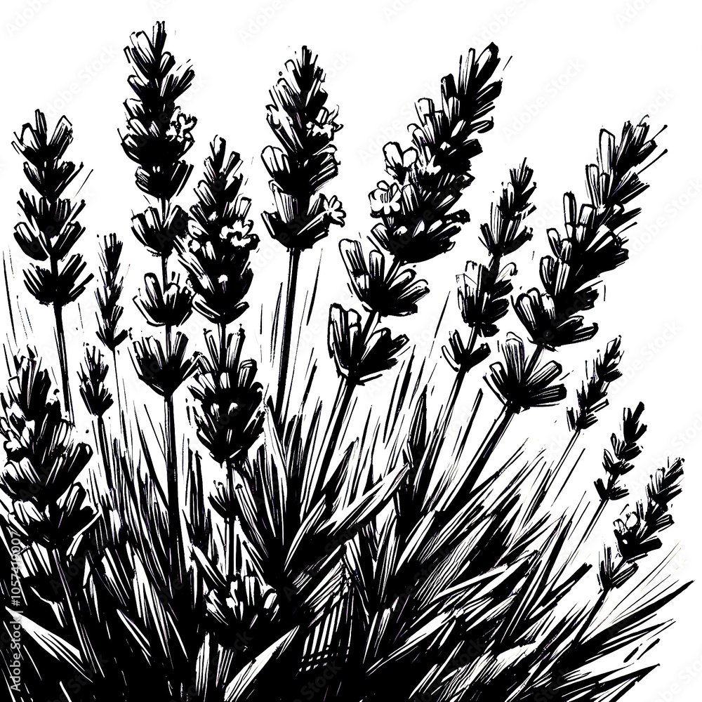 lavender flowers on white lavender flowers on white