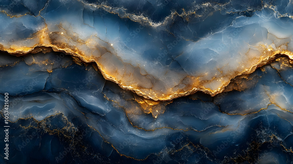 Abstract Background Blue and Gold Swirls Abstract Background Blue and Gold Swirls