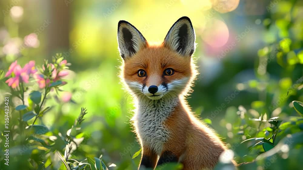 A Cute Fox in the Sunlight A Cute Fox in the Sunlight