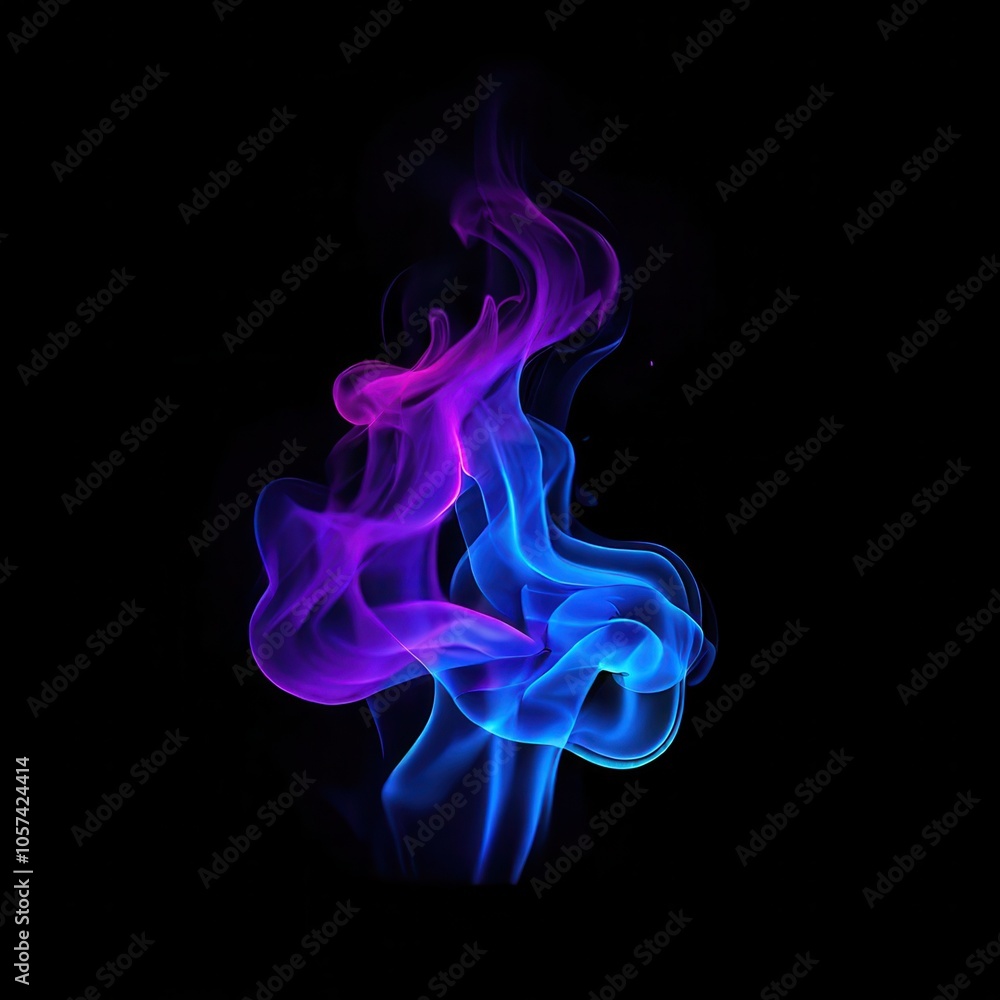 Abstract smoke, pink purple and blue wave lines on black background. beautiful shiny wave Abstract smoke, pink purple and blue wave lines on black background. beautiful shiny wave