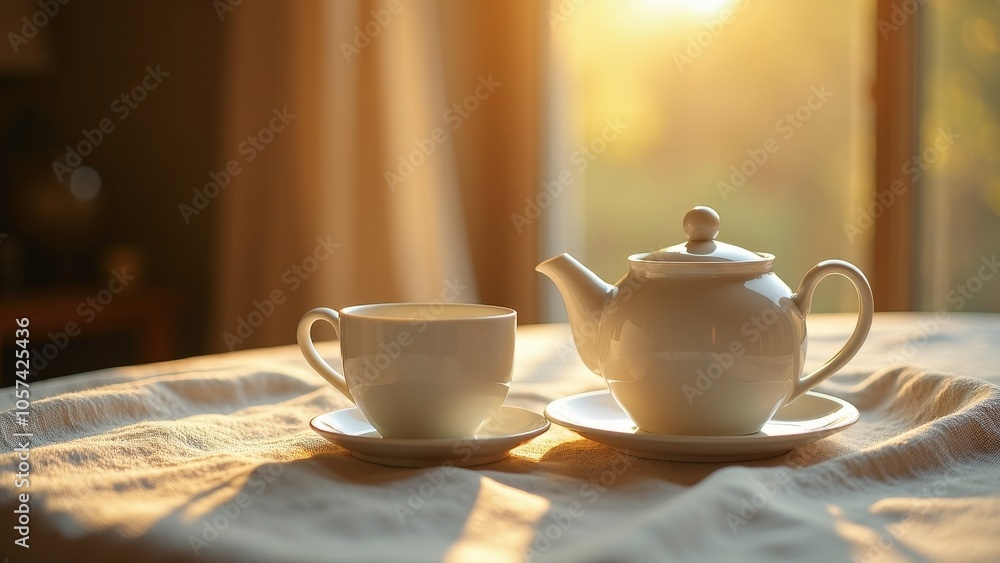 Elegant Porcelain Tea Set: A Cozy Afternoon Delight Elegant Porcelain Tea Set: A Cozy Afternoon Delight