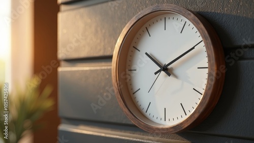 Wallpaper Mural Elegant Minimalist Clock Design in a Luxurious Interior Torontodigital.ca