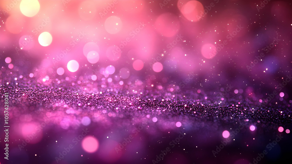 Abstract Purple Glitter Background with Bokeh Lights Abstract Purple Glitter Background with Bokeh Lights