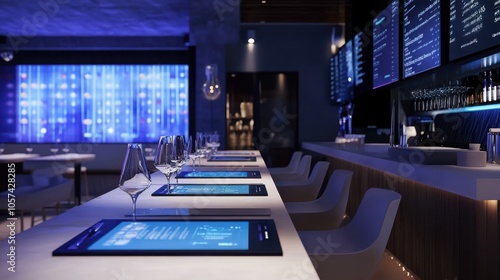 Wallpaper Mural Modern restaurant with digital menus, automated Torontodigital.ca