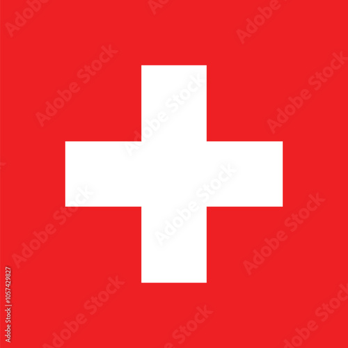 Switzerland flag of Switzerland National Flag design with original aspect ratio Vector illustration easy to use file eps format