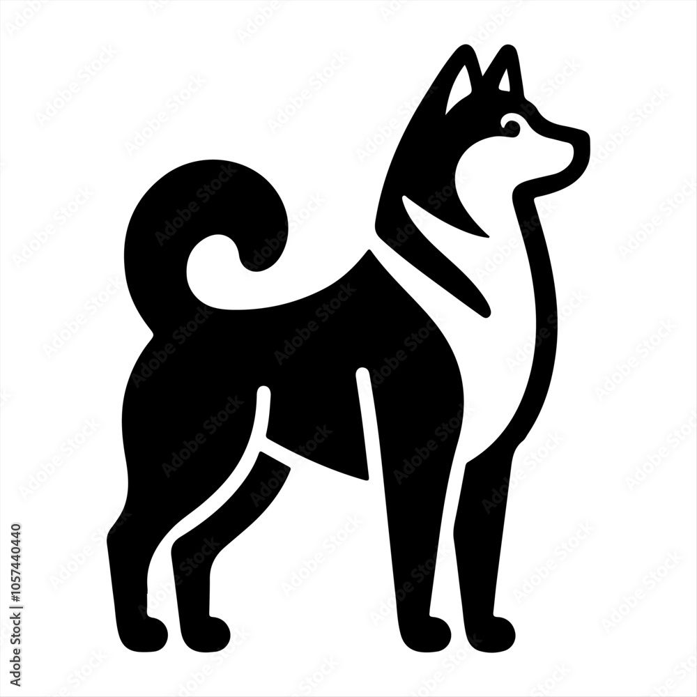 Obraz premium Silhouette Dog Logo design template. Vector illustration.