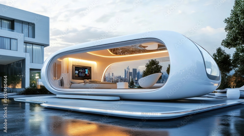 Fototapeta premium Futuristic Pod Home