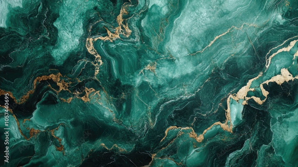 Fototapeta premium Abstract green marble texture with a luxurious appearance
