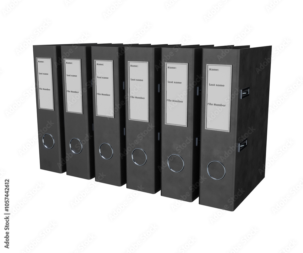 3d rendering file folder in row 3d rendering file folder in row