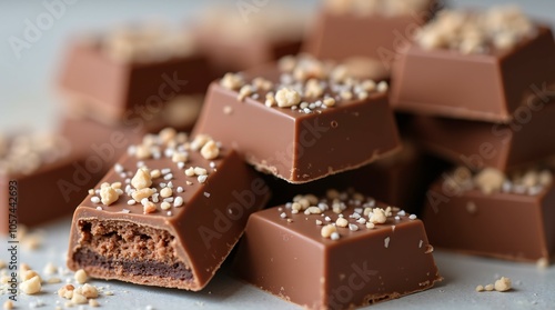 Chocolate Chunks with Nuts. photo