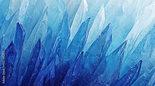 Wallpaper Mural Abstract background with a modern blue gradient featuring crystal cut shapes. This image offers ample copy space, emphasizing the vibrant blue gradient and unique crystal cut design. Torontodigital.ca