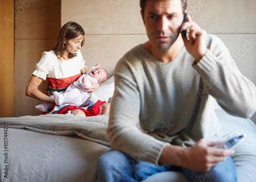 Parents with Sick Baby photo