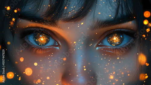 Celestial Starry Night in Anime Illustration: Mystical Manga Art