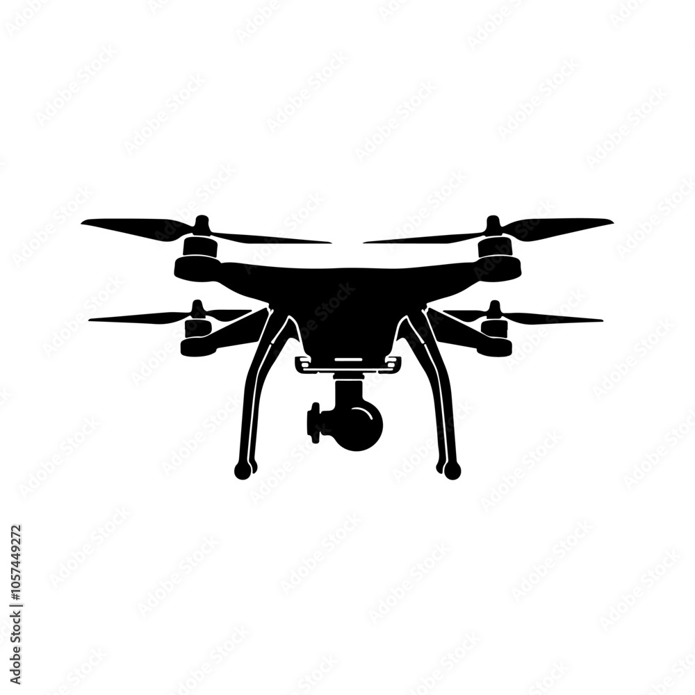 Minimalist Drone Logo Vector Silhouette Modern UAV Design Minimalist Drone Logo Vector Silhouette Modern UAV Design