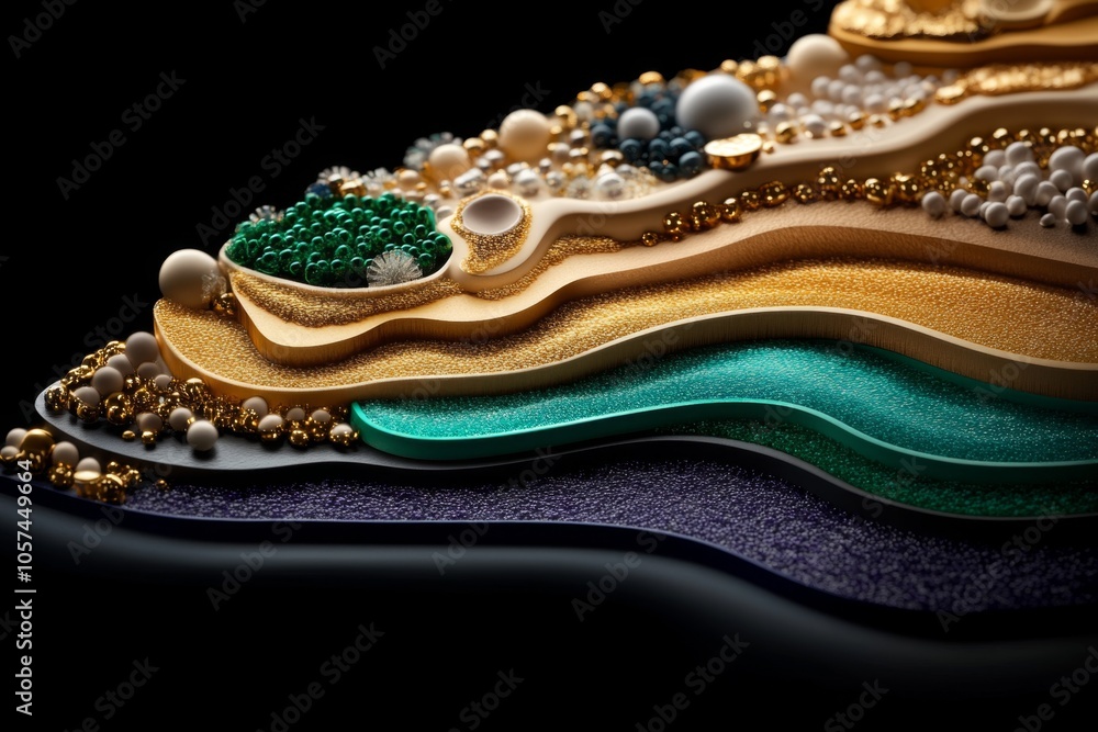 Cross-section of hair follicle with visible papilla and cuticle layers, focusing on the structural layers of the hair root, symbolizing precision and study Cross-section of hair follicle with visible papilla and cuticle layers, focusing on the structural layers of the hair root, symbolizing precision and study