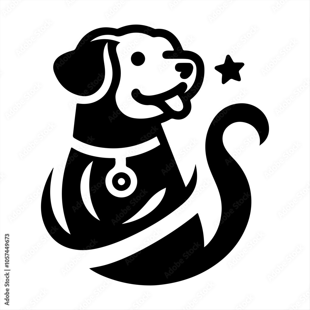 Obraz premium Dog Head Logo Vector illustration.