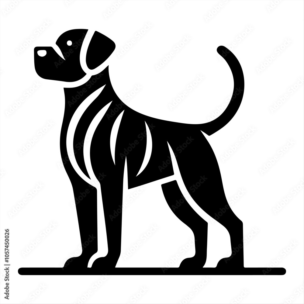 Fototapeta premium Silhouette Dog Logo design template. Vector illustration.