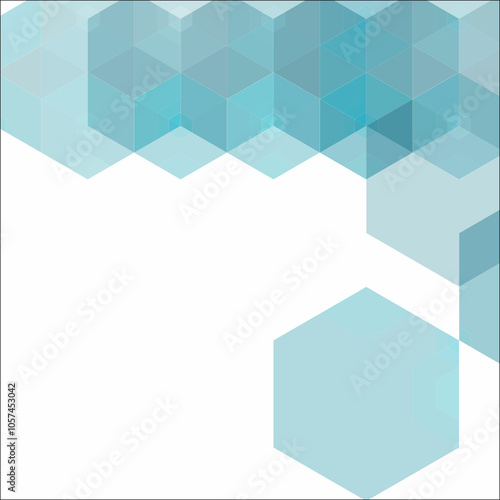 Hexagon blue background. layout for advertising. Eps10