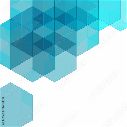 Abstract vector illustration blue triangular background - eps10