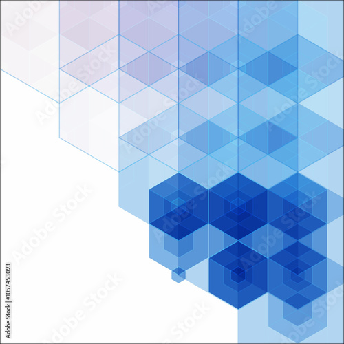 Abstract vector blue triangular background - eps10