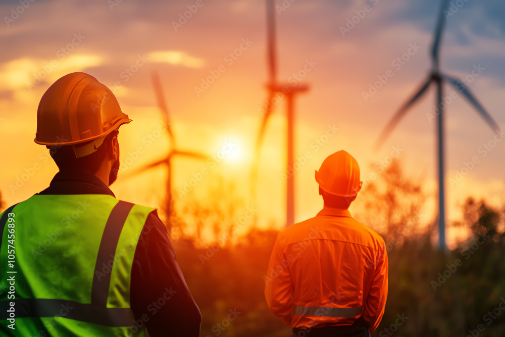 Group of technicians examining turbine generator, collaborative maintenance to enhance performance Group of technicians examining turbine generator, collaborative maintenance to enhance performance