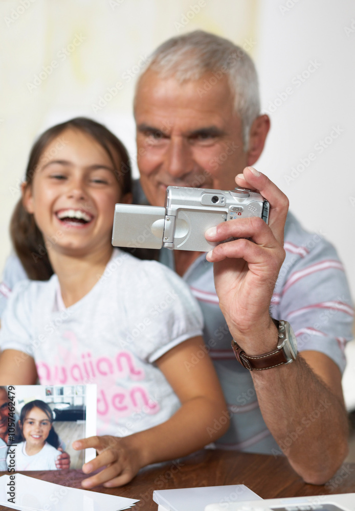 Grandfather and Granddaughter With Digital Camera Grandfather and Granddaughter With Digital Camera