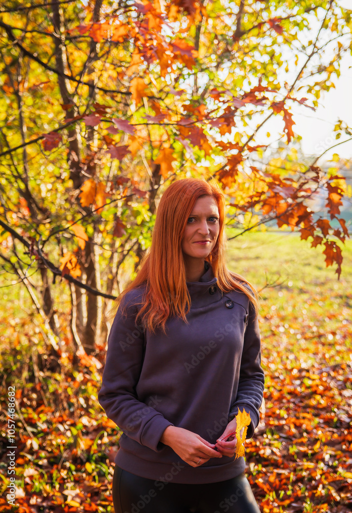 Portrait of young redhead beautiful woman. Lifestyle, leisure background Portrait of young redhead beautiful woman. Lifestyle, leisure background
